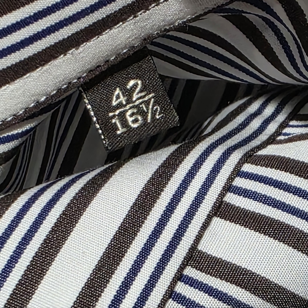 Canali Made In Italy Classic Cotton Striped Designer Shirt Corporate Sartorial - Picture 5 of 10